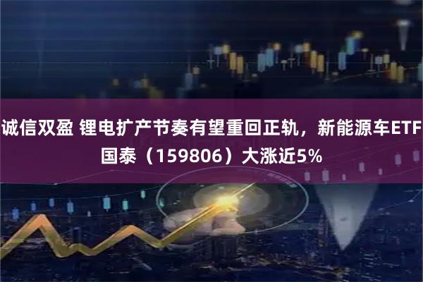 诚信双盈 锂电扩产节奏有望重回正轨,新能源车ETF国泰(159806)大涨近5%